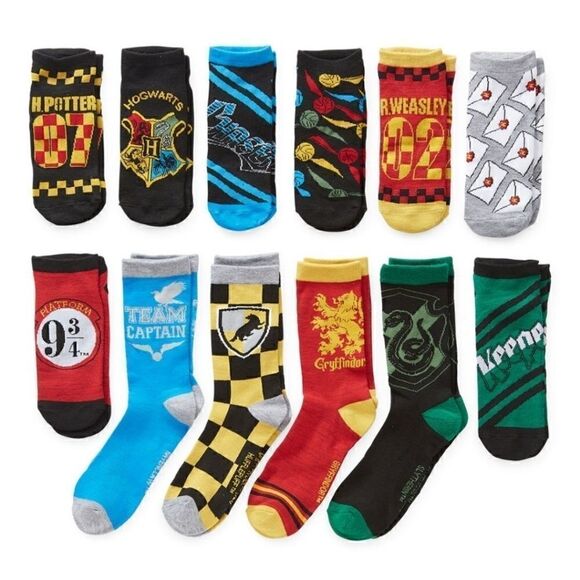 12 Days of Socks Harry Potter Crew Socks - Picture 1 of 2